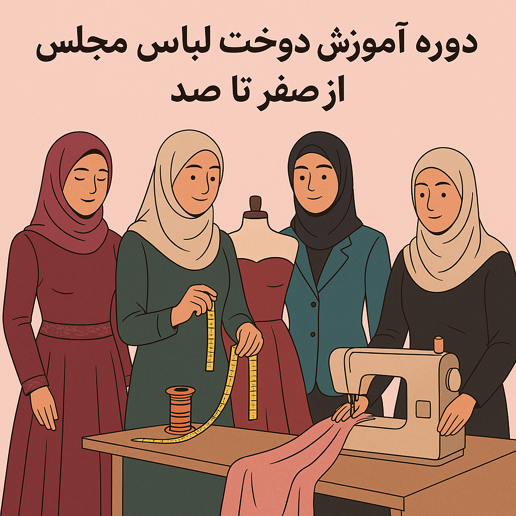 دوره آموزش دوخت لباس مجلسی از صفر تا صد
